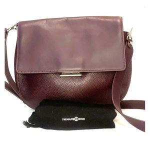 Treasure & Bond Crossbody Purse- Leather Burgundy